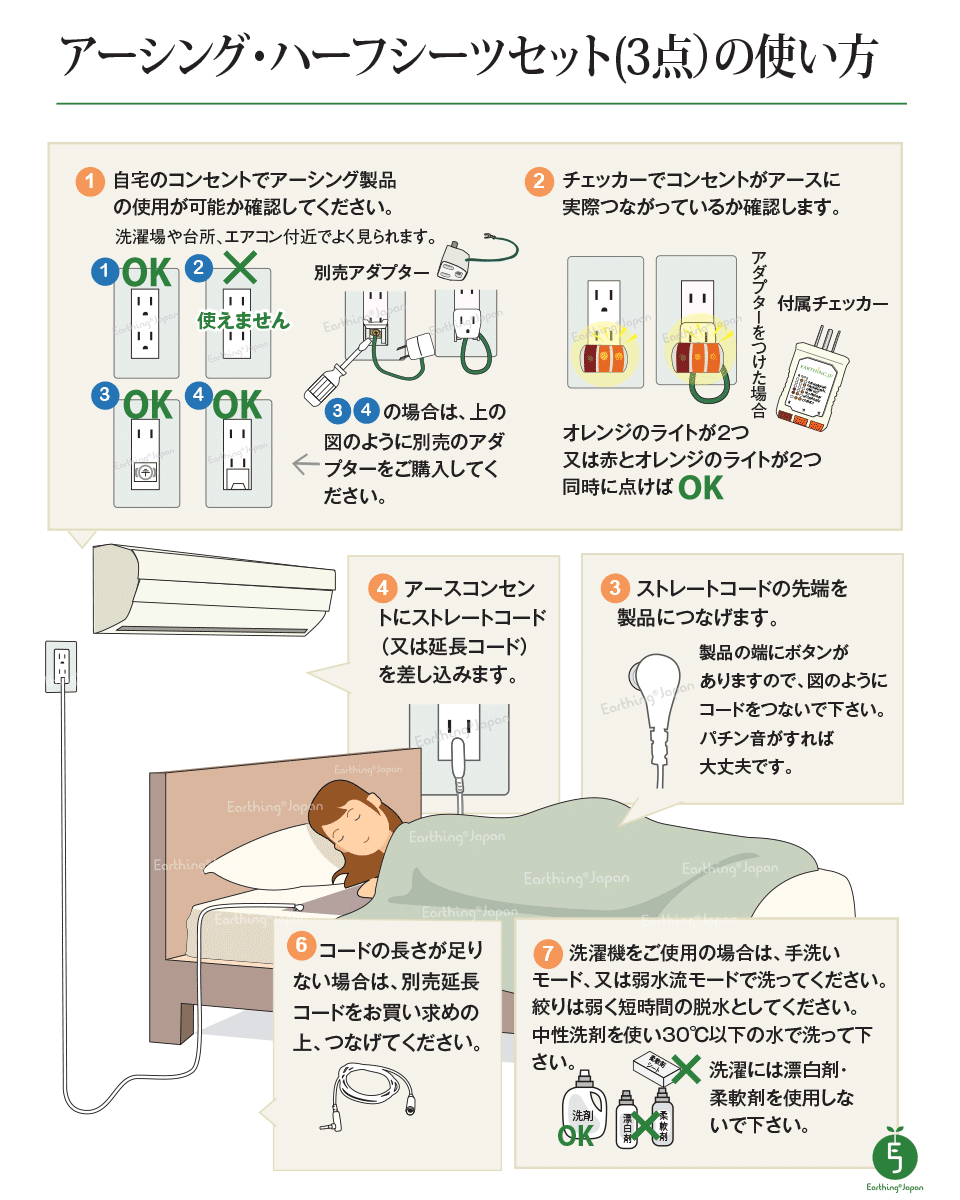 健康ヘルスに、アーシング寝具・シルバーハーフシーツ (3点セット) - アーシング