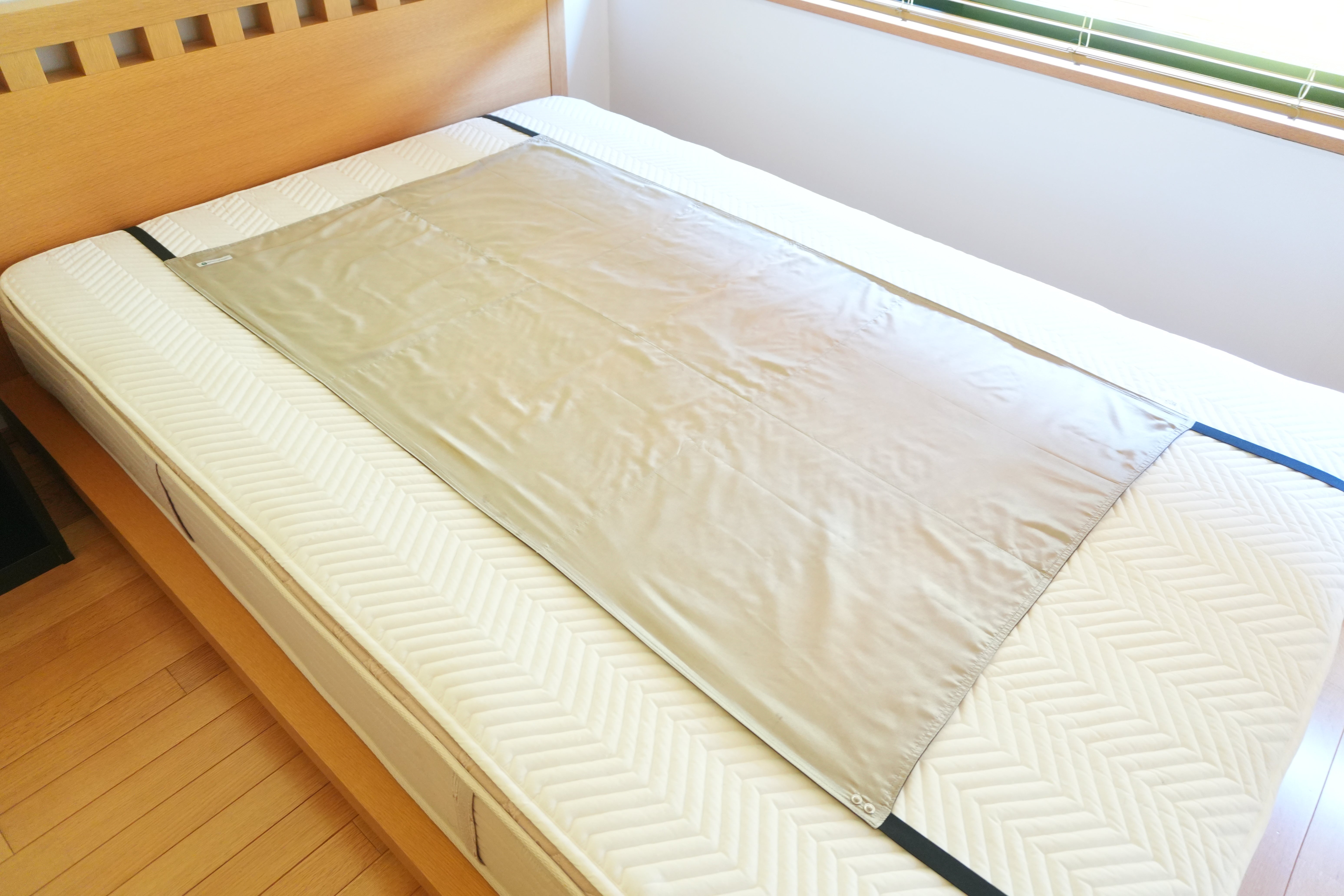 アーシング　フォトニックブランケットとシーツセット OMBRE CHECK BOX SHEET S ボックスシーツ シングル（インテリア